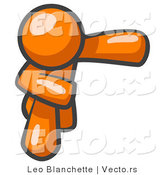 Vector of Orange Guy Bowing by Leo Blanchette