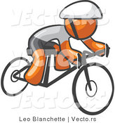Vector of Orange Guy Cyclist by Leo Blanchette