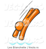 Vector of Orange Guy Diving into Water by Leo Blanchette