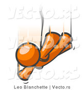 Vector of Orange Guy Free Falling While Skydiving by Leo Blanchette