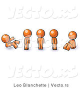 Vector of Orange Guy in Different Poses by Leo Blanchette