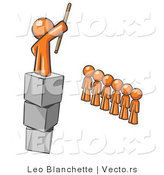 Vector of Orange Guy Ruling and Punishing Others by Leo Blanchette