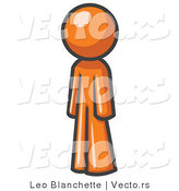 Vector of Orange Guy Standing up Straight by Leo Blanchette