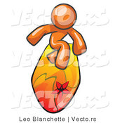 Vector of Orange Guy Surfing on a Board by Leo Blanchette