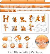 Vector of Orange Guy Web Template with Tabs and Buttons by Leo Blanchette
