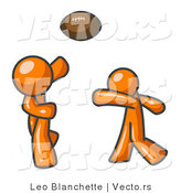 Vector of Orange Guys Playing Football by Leo Blanchette