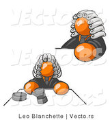 Vector of Orange Judge Guy in Court by Leo Blanchette