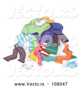 Vector of Pile of Dirty Clothes for the Laundry by BNP Design Studio