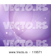 Vector of Purple Abstract Background with Flares and Lines by Vectorace