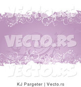 Vector of Purple Ink Floral Grunge Background Design by KJ Pargeter