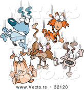 Vector of Raining Cats and Dogs by Toonaday