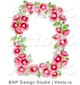 Vector of Red Flowers and Green Leaves Shaping a Frame with Blank CopyspaceRed Flowers and Green Leaves Shaping a Frame with Blank Copyspace by BNP Design Studio