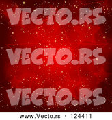Vector of Red Sparkly Christmas Star Background by Elaineitalia