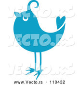 Vector of Retro Styled Blue Bird 2 by Vector Tradition SM