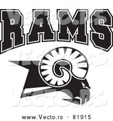 Vector of Rival RAMS Goat Head - Sports Mascot Art by Johnny Sajem