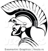 Vector of Roman Soldier Line Art by Vector Tradition SM