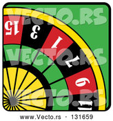 Vector of Roulette Game Wheel by Andy Nortnik