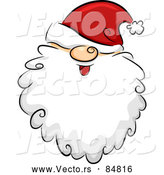 Vector of Santa Claus Face with His Hat over His Eyes by BNP Design Studio