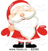 Vector of Santa Claus Wearing Red Mittens by OnFocusMedia
