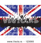 Vector of Silhouetted Dancers Stars and a Union Jack Flag by KJ Pargeter
