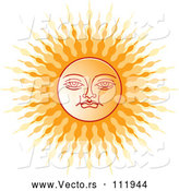 Vector of Sinhalese New Year Sun by Lal Perera