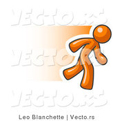 Vector of Speedy Orange Business Guy Running by Leo Blanchette