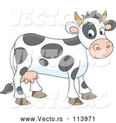Vector of Spotted Cow by Alex Bannykh