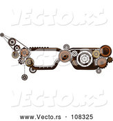 Vector of Steampunk Human Eye Glass Frames with Gears by BNP Design Studio