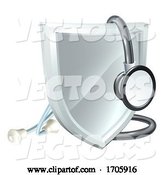 Vector of Stethoscope Shield Medical Healthcare Concept by AtStockIllustration