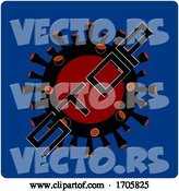 Vector of Stop Virus Icon on Blue Background by Elaineitalia