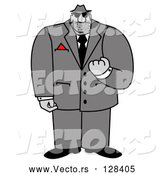 Vector of Tough Mafia Guy Threatening with His Fist by Andy Nortnik