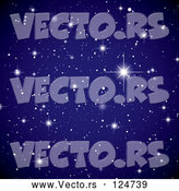 Vector of Twinkling Starry Night Sky Background by Michaeltravers