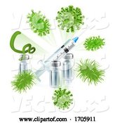 Vector of Vaccine Syringe Virus Vaccination Medical Concept by AtStockIllustration