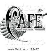 Vector of Vintage Black and White Cafe Sign 1 by Prawny Vintage