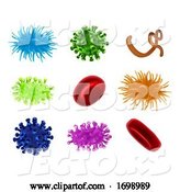 Vector of Virus Bacteria Germs Blood Cells Set by AtStockIllustration