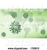 Vector of Virus Cells Viral Spread Pandemic Map Concept by AtStockIllustration