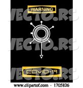 Vector of Warning Covid 19 Sign with Virus Logo by Elaineitalia