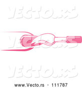 Vector of White and Pink Nail Polish Brush and Finger by AtStockIllustration