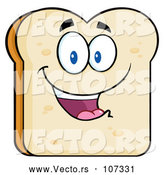Vector of White Sliced Bread Character Mascot by Hit Toon