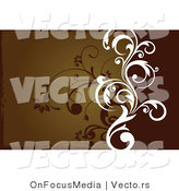 Vector of White Vine over Silhouetted Vines on a Gradient Earth Toned Brown BackgroundWhite Vine over Silhouetted Vines on a Gradient Earth Toned Brown Background by OnFocusMedia