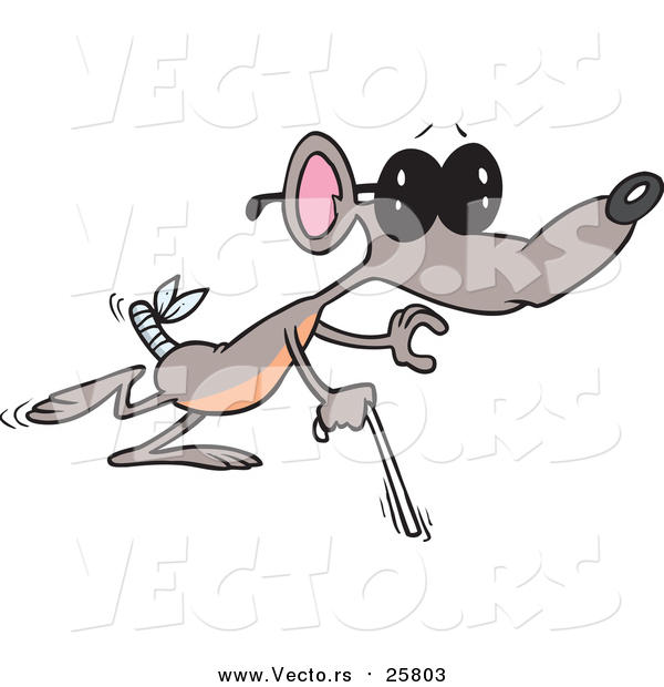 Cartoon Vector of a Blind Mouse