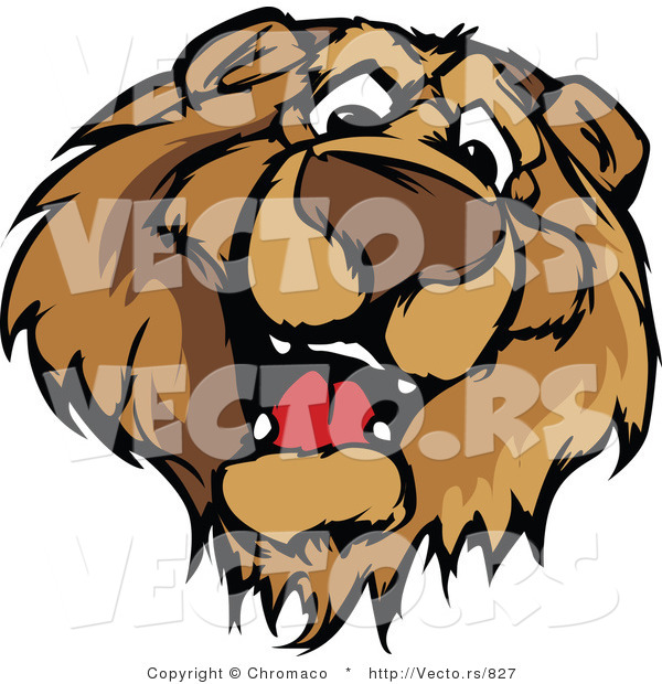 Cartoon Vector of a Friendly Brown Bear Mascot