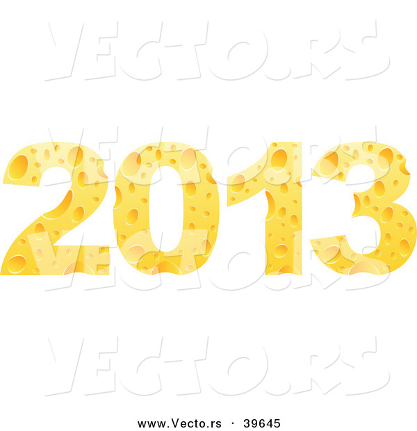 Vector of 2013 Designed from Cheese