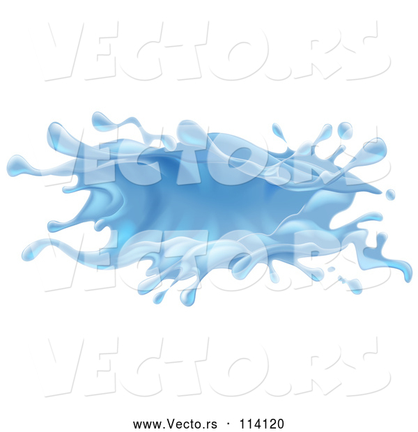 Vector of 3d Blue Water Splash