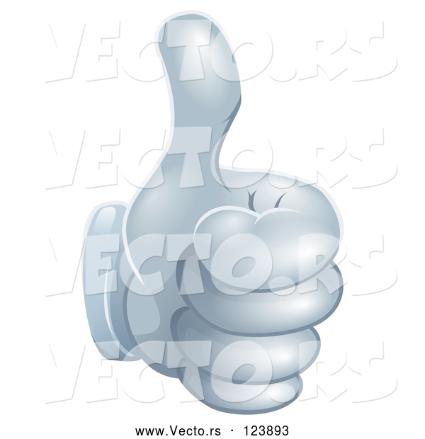 Vector of 3d Gloved Hand Holding a Thumb up