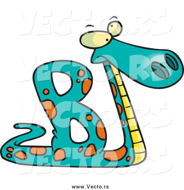 Vector of a Alphabet Letter B Snake