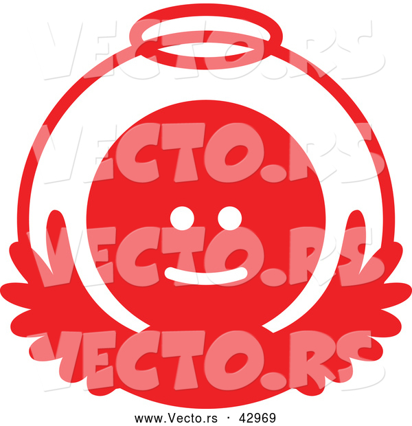 Vector of a Angel in Red Circle
