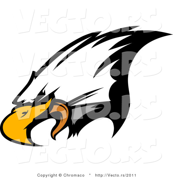 Vector of a Bald Eagle Screeching