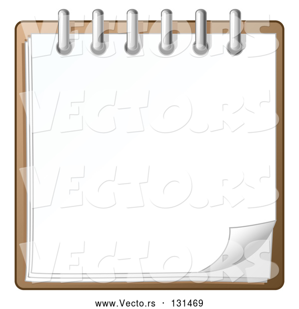Vector of a Blank Spiral Notebook