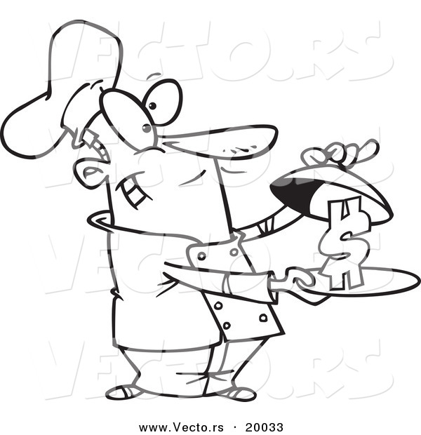 Vector of a Cartoon - Outlined Coloring Page